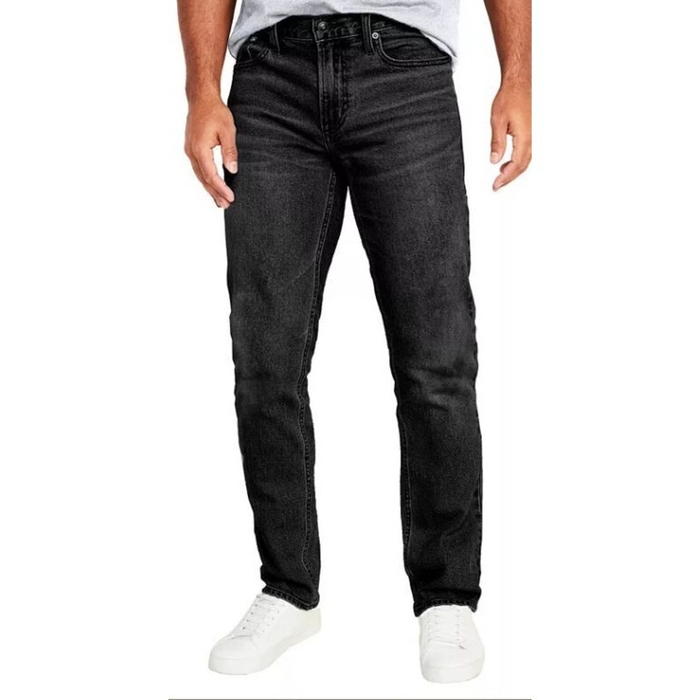 Blu Rock Men's Flex Stretch Slim Fit Straight Leg Jeans‎ - Black - 42W x 31L